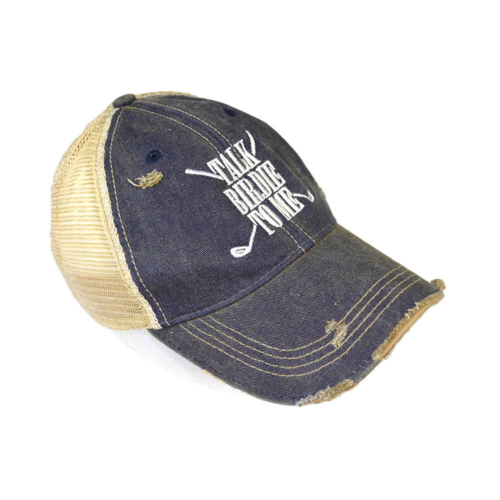 NWT Retro Brand Talk Birdie To Me Golf Trucker Hat Distressed Snapback Cap